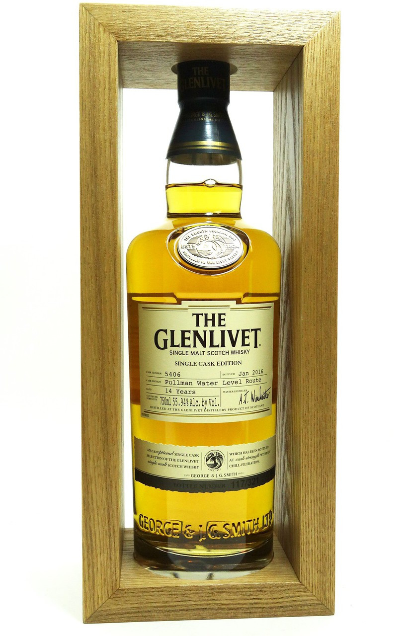 GLENLIVET 14 YEARS PULLMAN WATER LEVEL ROUTE WHISKY www