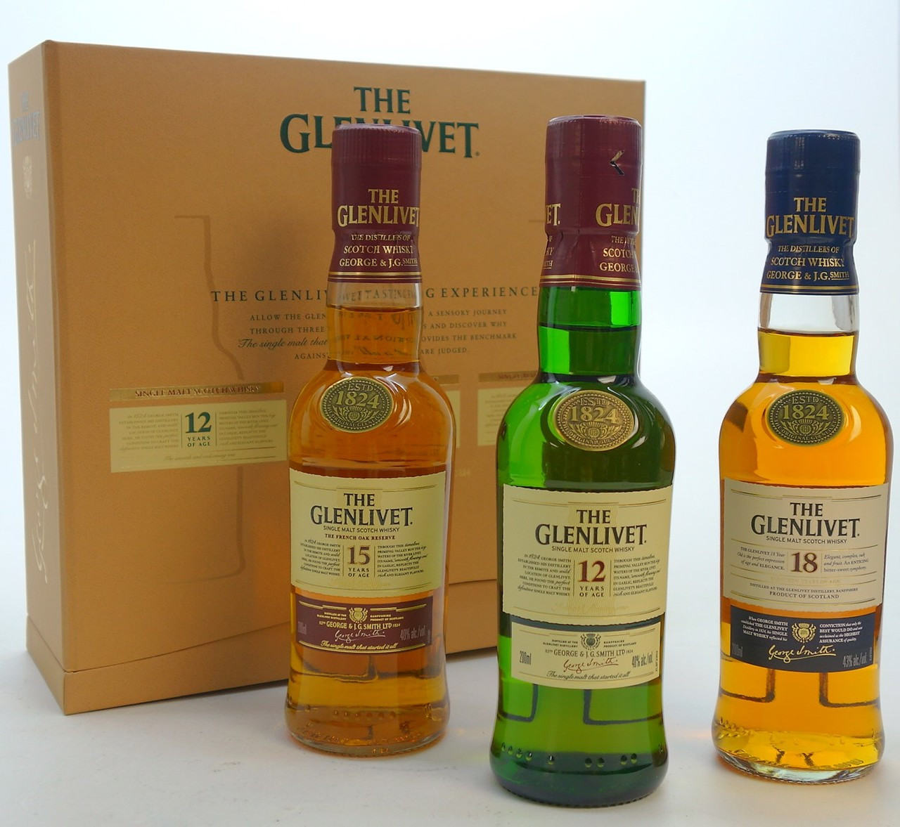 Glenlivet Tasting Kit Gift Set (3 bottles 200 mL each) www