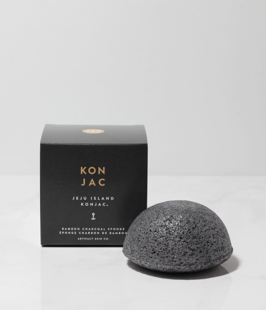 Jeju Island Bamboo Charcoal Konjac Facial Sponge