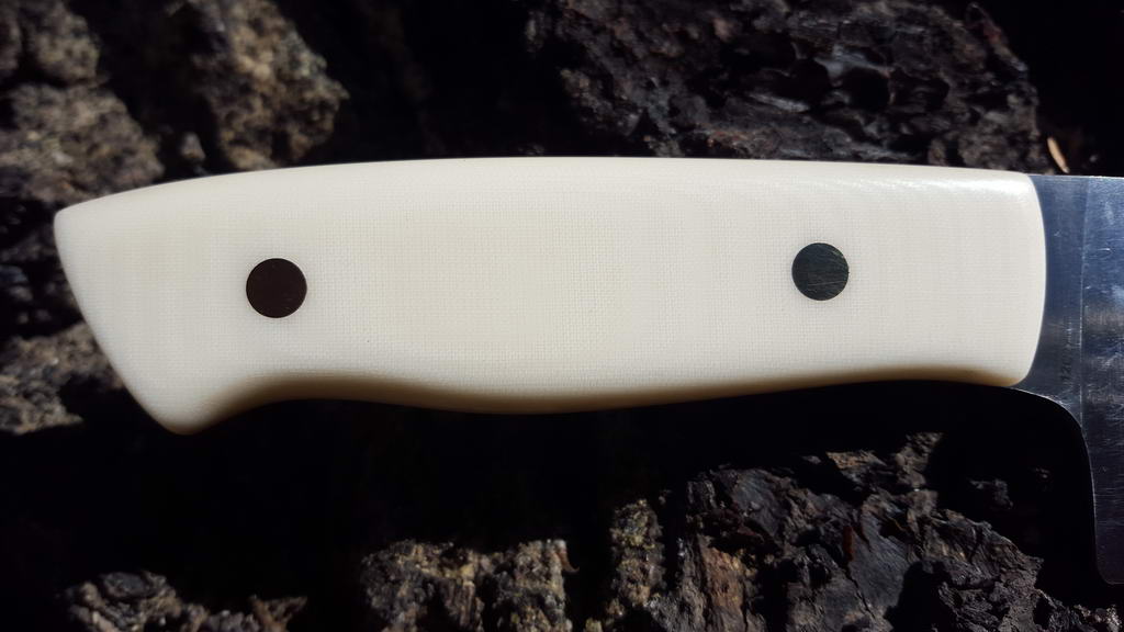 EnZo Handle Scales, Ivory Linen Micarta Creative Man