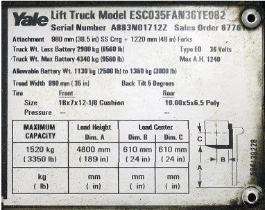 how to read caterpillar serial numbers