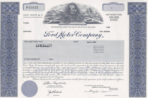 Ford motor stock options