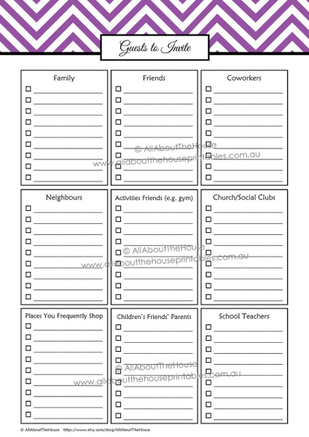 guest list printable