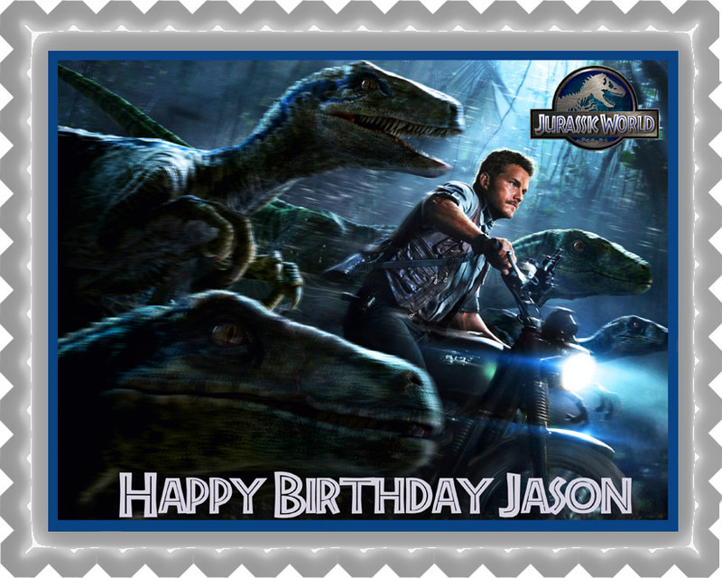 Jurassic World Edible Cake Topper Jurassic World Edible Cake Topper
