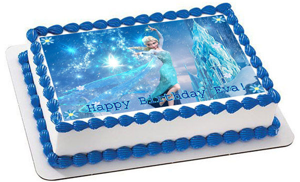 Frozen Elsa Edible Birthday Cake Topper