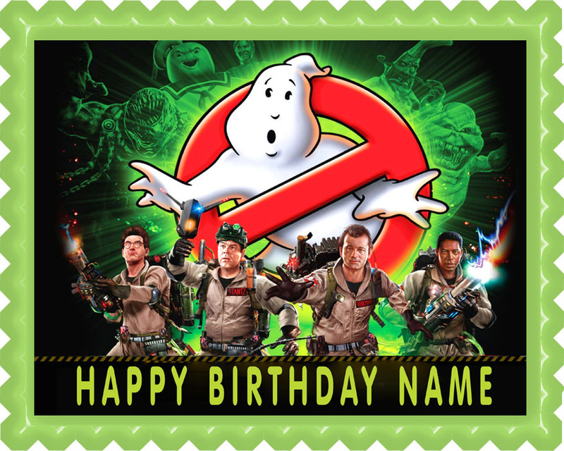 Ghostbusters Edible Birthday Cake Topper Edible Cake Image