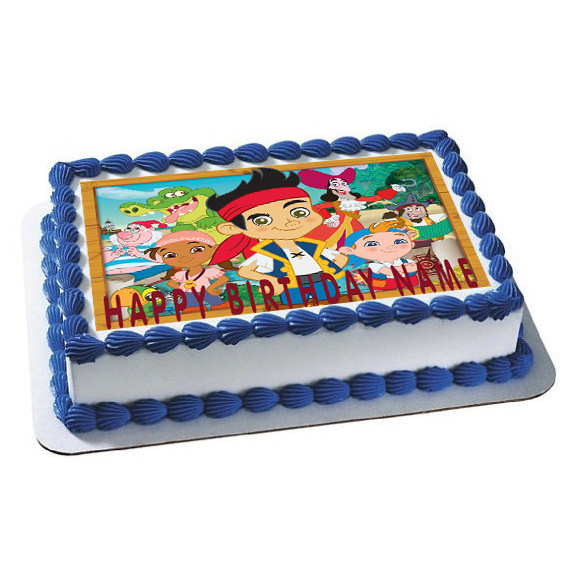 Jake and The Neverland Pirates Edible Birthday Cake Topper