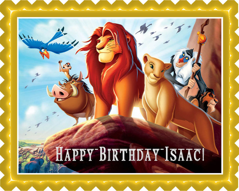 Lion King 1 Edible Birthday Cake Topper