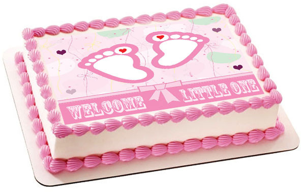 baby celebration foot cake