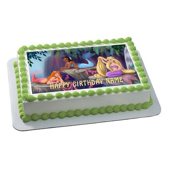 The Little Mermaid Edible Birthday Cake Topper