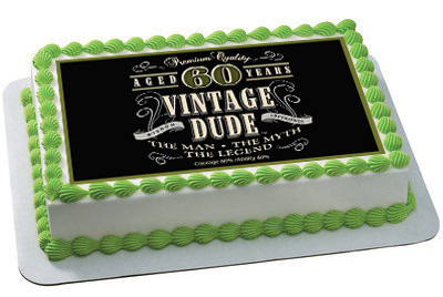 Vintage Dude Cake Topper Vintage Dude Cake Topper