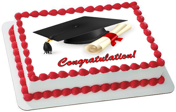 Graduation Edible Birthday Cake Topper