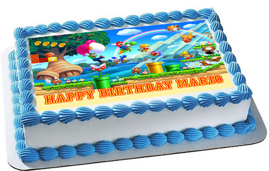 Super Mario Luigi 1 Edible Birthday Cake Topper
