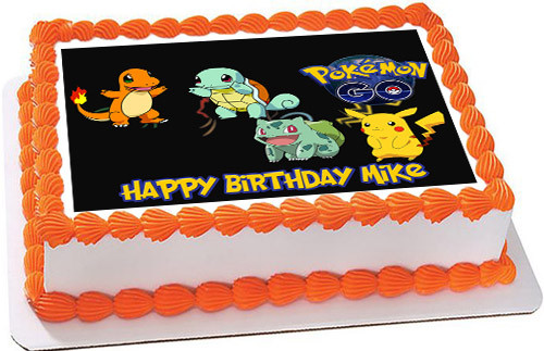 Pokemon Go 2 Edible Birthday Cake Topper