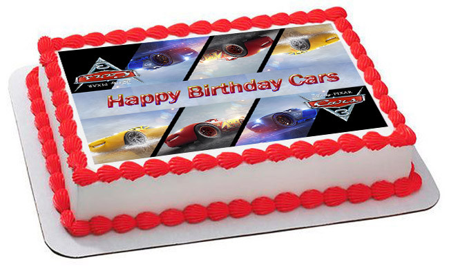 CARS 3 Edible Birthday Cake Topper