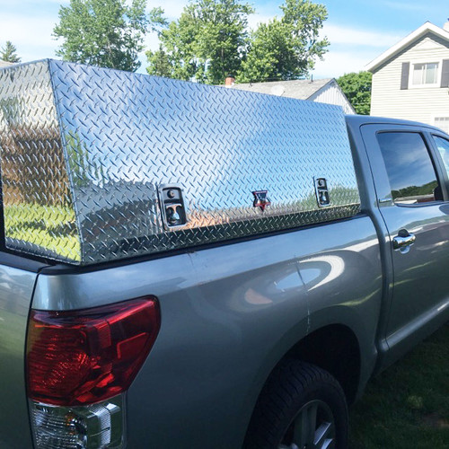 Open Shelf Slant Front Dual Layer Topsider/Flat Bed Truck Toolbox WorkTrucksUSA