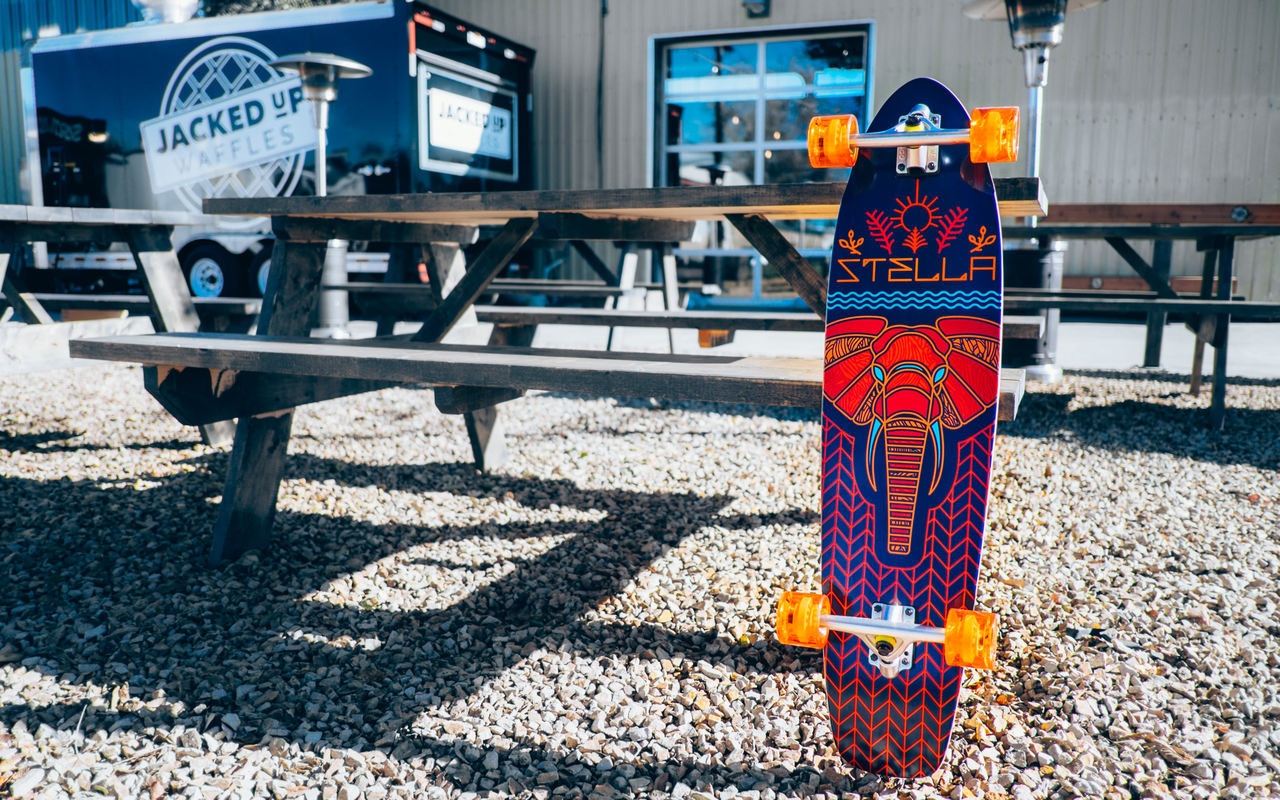 Stella Prebuilt 38" Kicktail Elephant Longboard Complete The