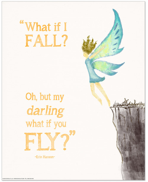 What if You Fly? Children's Literature Inspirational Quote Poster