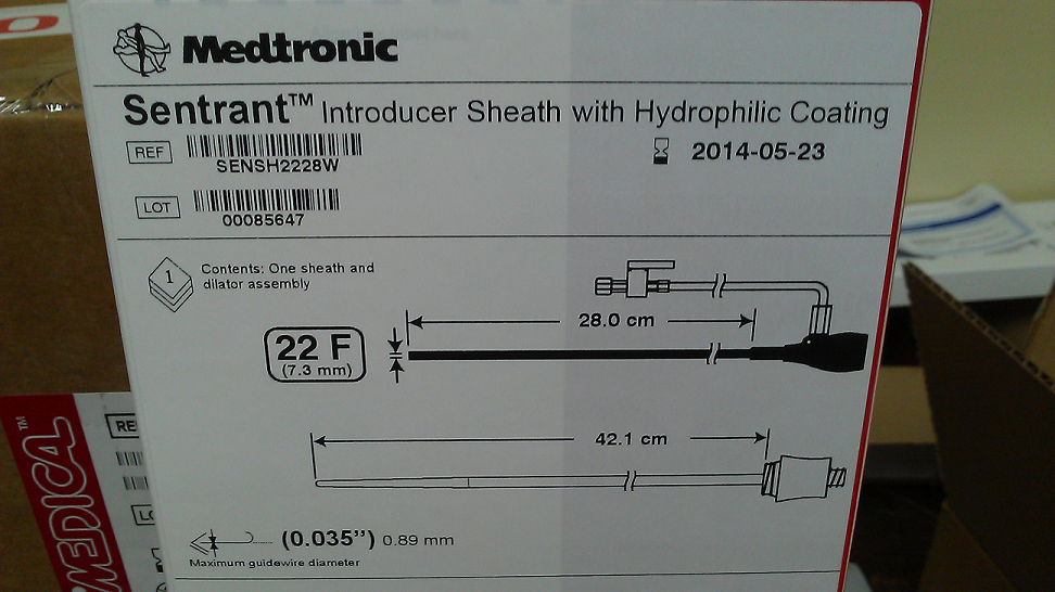 Medtronic SENSH2228W Sentrant Introducer Sheath