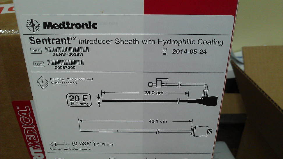 Medtronic SENSH2028W,Sentrant Introducer Sheath