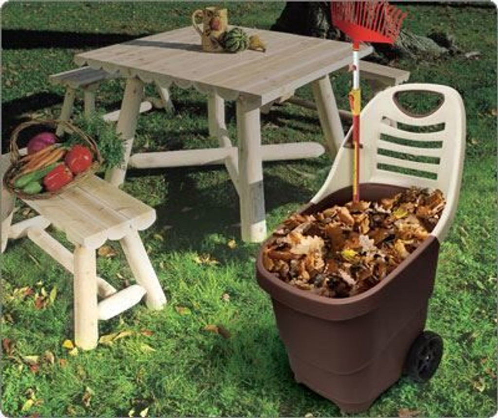 Leaf collecting garden trolley