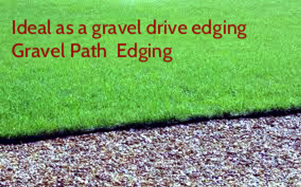 Lawn edging in garden grass