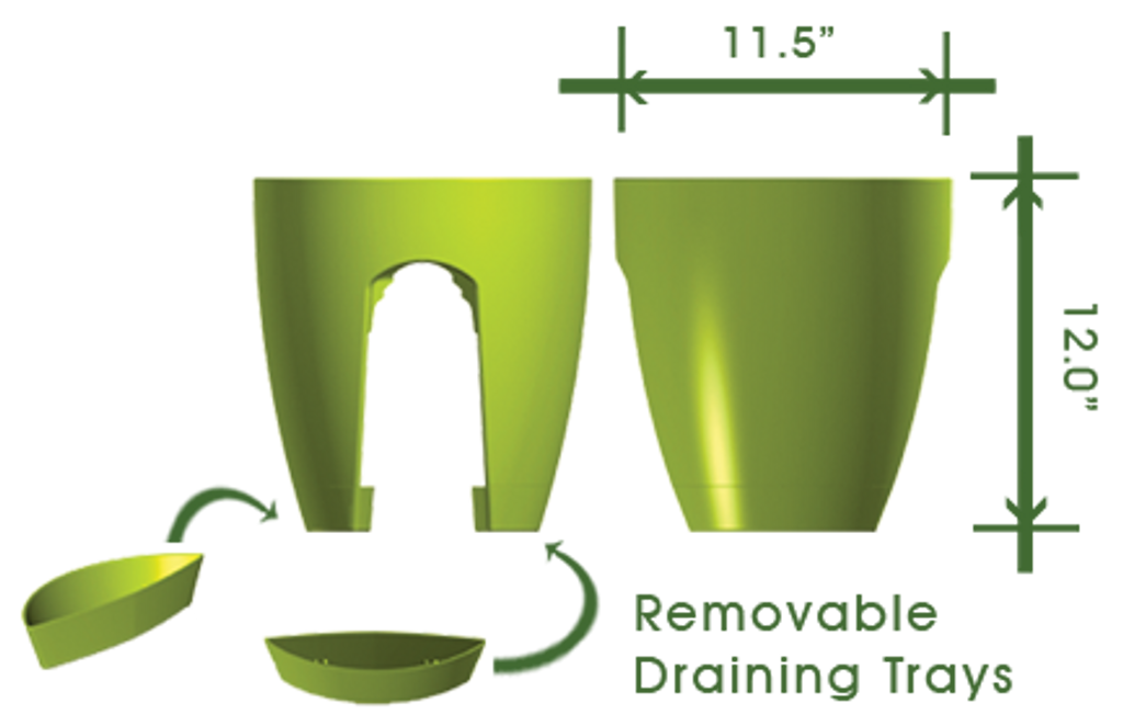 Greenbo large railing planter dimensions.