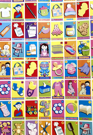 mexican loteria game poster gift wrapping paper christmas ornaments made in mexico