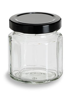 glass multifaceted lid jar oz ml