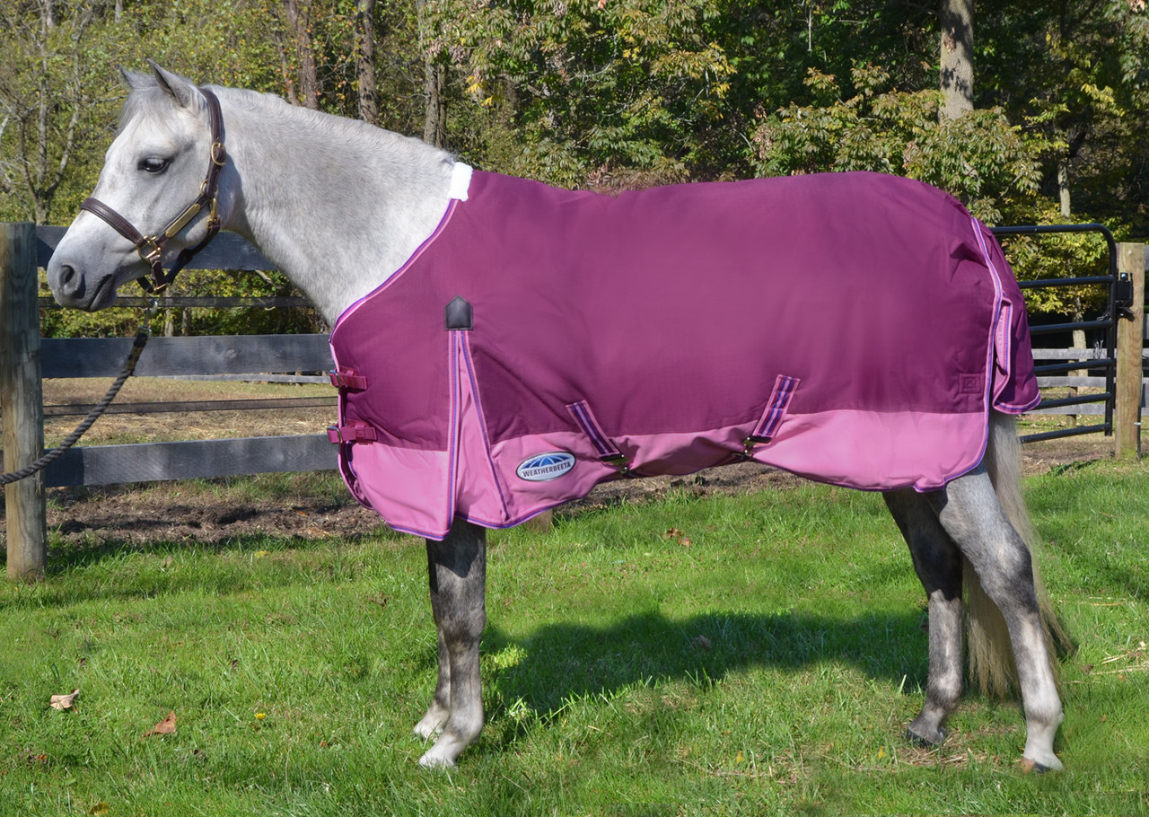 Weatherbeeta Original 1200D Medium 220g Turnout, Plum/Pink, 48" 66"