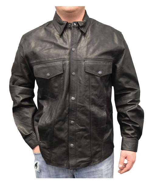 Harley Davidson Distressed Leather Shirt Harley Davidson Distressed Leather Shirt