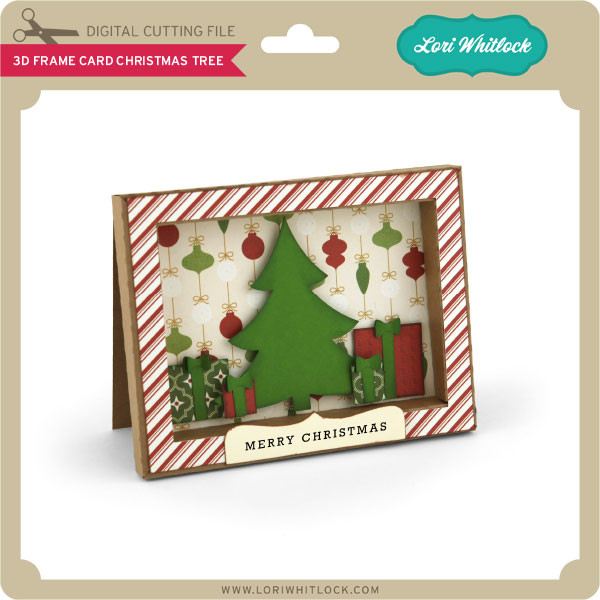 3d Frame Card Christmas Tree Lori Whitlocks Svg Shop