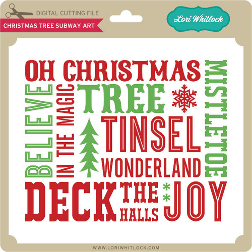 Download Christmas Tree Subway Art - Lori Whitlock's SVG Shop