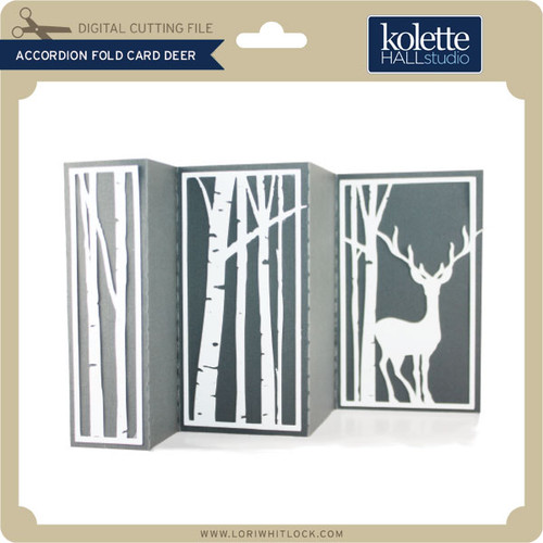 accordion fold card deer lori whitlock s svg shop fold card