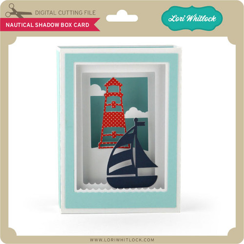 Nautical Shadow Box Card - Lori Whitlock's SVG Shop