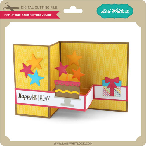 Pop Up Box Card Birthday Cake Lori Whitlocks Svg Shop