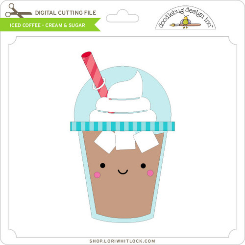 Iced Coffee - Cream & Sugar - Lori Whitlock's SVG Shop