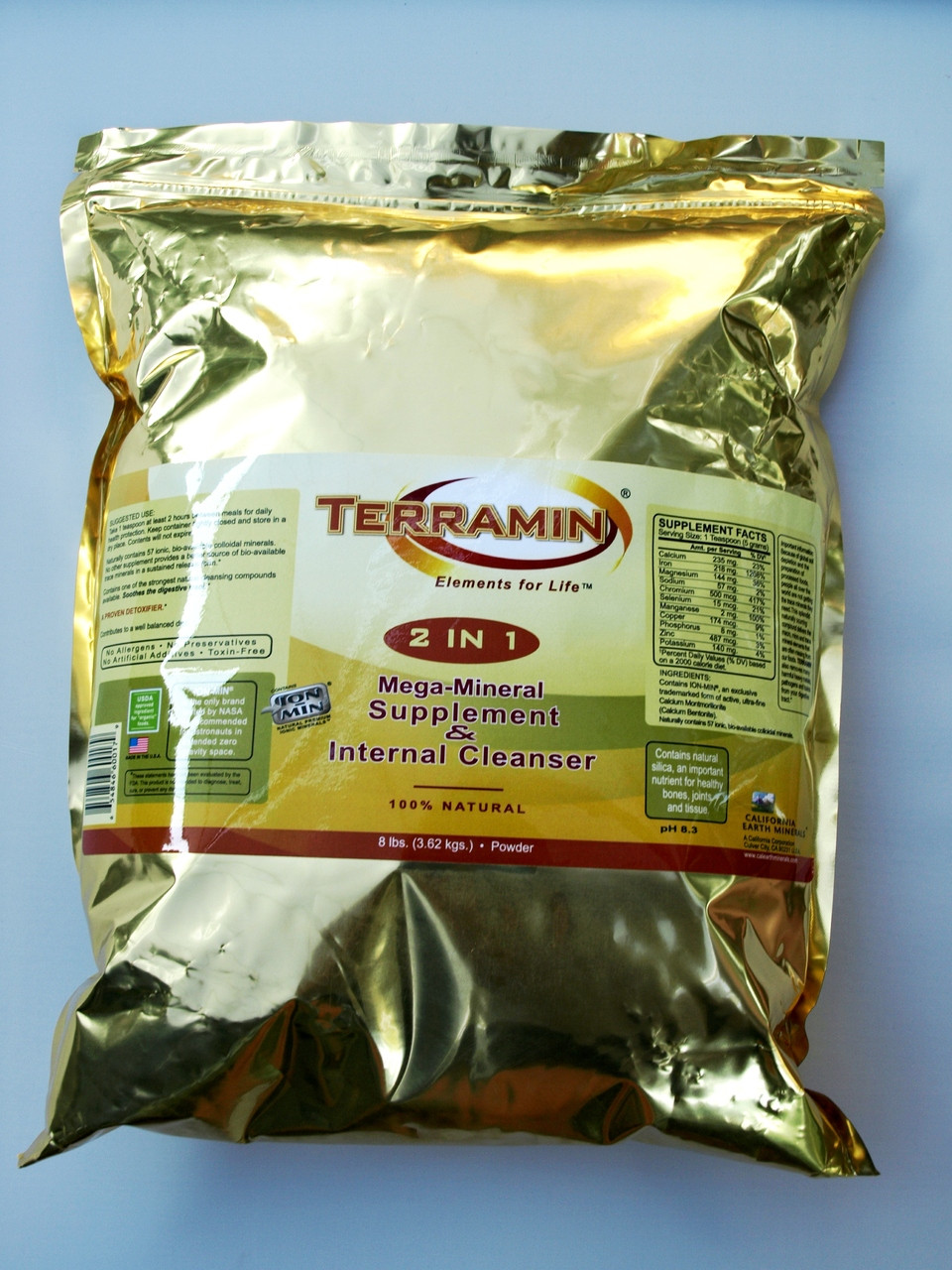 Terramin Powder 8 lbs Calcium Montmorillonite Clay by California Earth