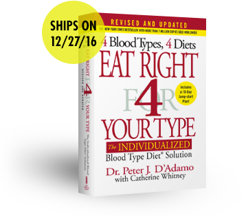 Blood Type Diet - Eat Right 4 Your Type, D'Adamo Supplements