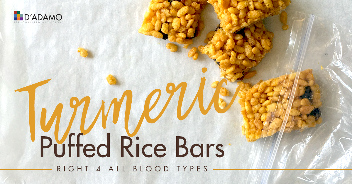Turmeric Puffed Rice Bars - Right 4 All Blood Types