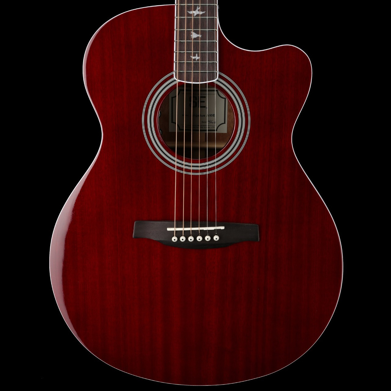 prs se angelus a10e electro acoustic guitar in vintage cherry with