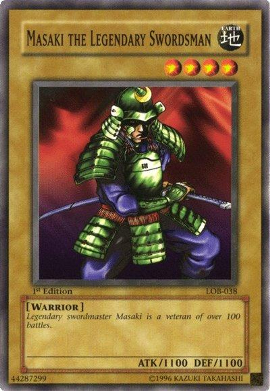 YuGiOh Legend of Blue Eyes White Dragon Common Masaki the Legendary Swordsman LOB-038