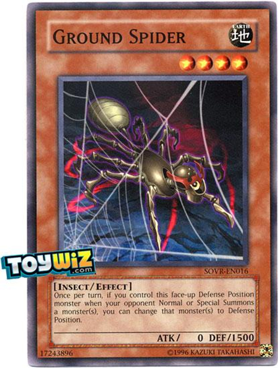 YuGiOh Stardust Overdrive Single Card Common Ground Spider SOVREN016