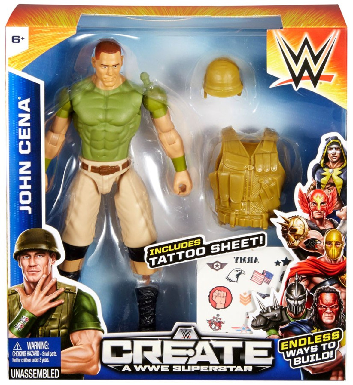 WWE Wrestling Create A WWE Superstar John Cena Action Figure Mattel ...