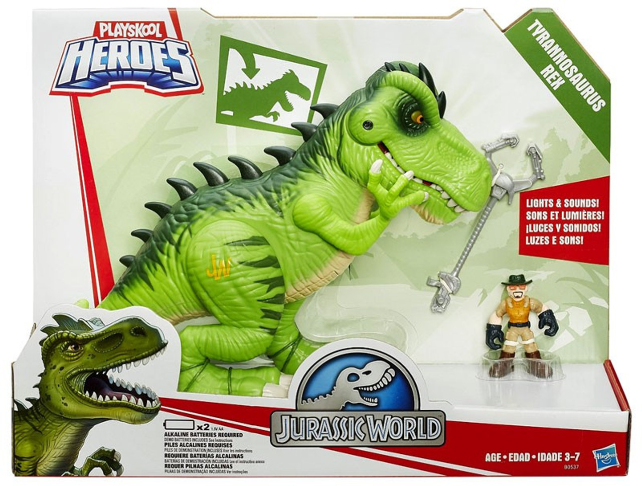 Jurassic World Playskool Heroes Dino Tracker TRex Action Figure Hasbro