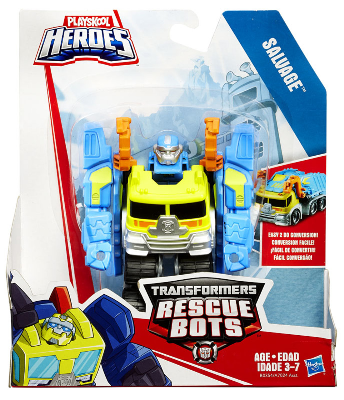 Transformers Rescue Bots Playskool Heroes Salvage Action Figure Rescan