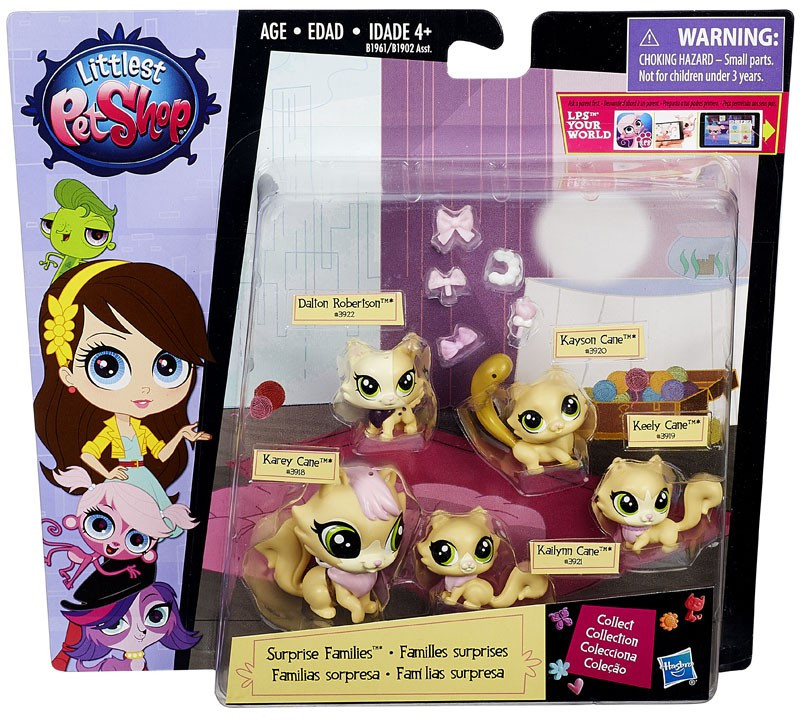 BANDAI Littlest Pet Shop Pet Pairs 2 Pack (ONE Supplied At Random) | Each Contains 2 LPS Mini Pet Toys 3 Accessories 1 Collector Card And 1 Virtual