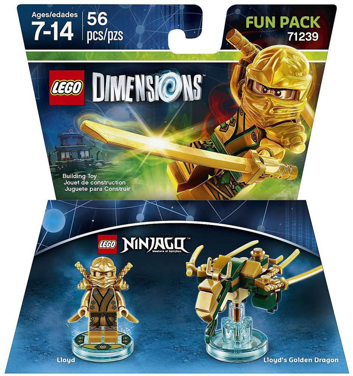 LEGO Dimensions Ninjago Lloyd Golden Dragon Fun Pack 71239 - ToyWiz