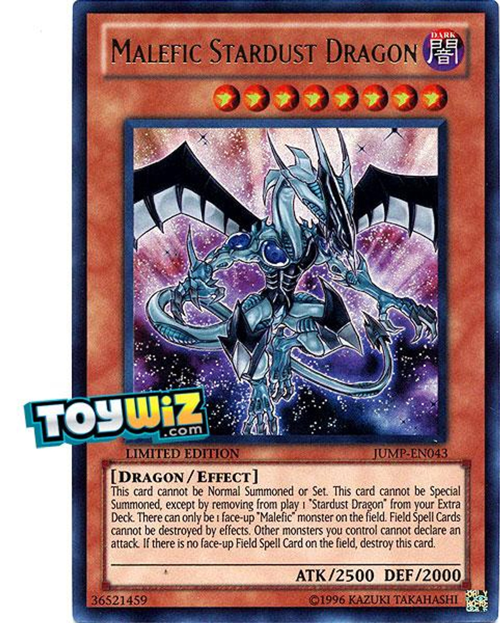 YuGiOh Shonen Jump Ultra Rare Malefic Stardust Dragon JUMP-EN043