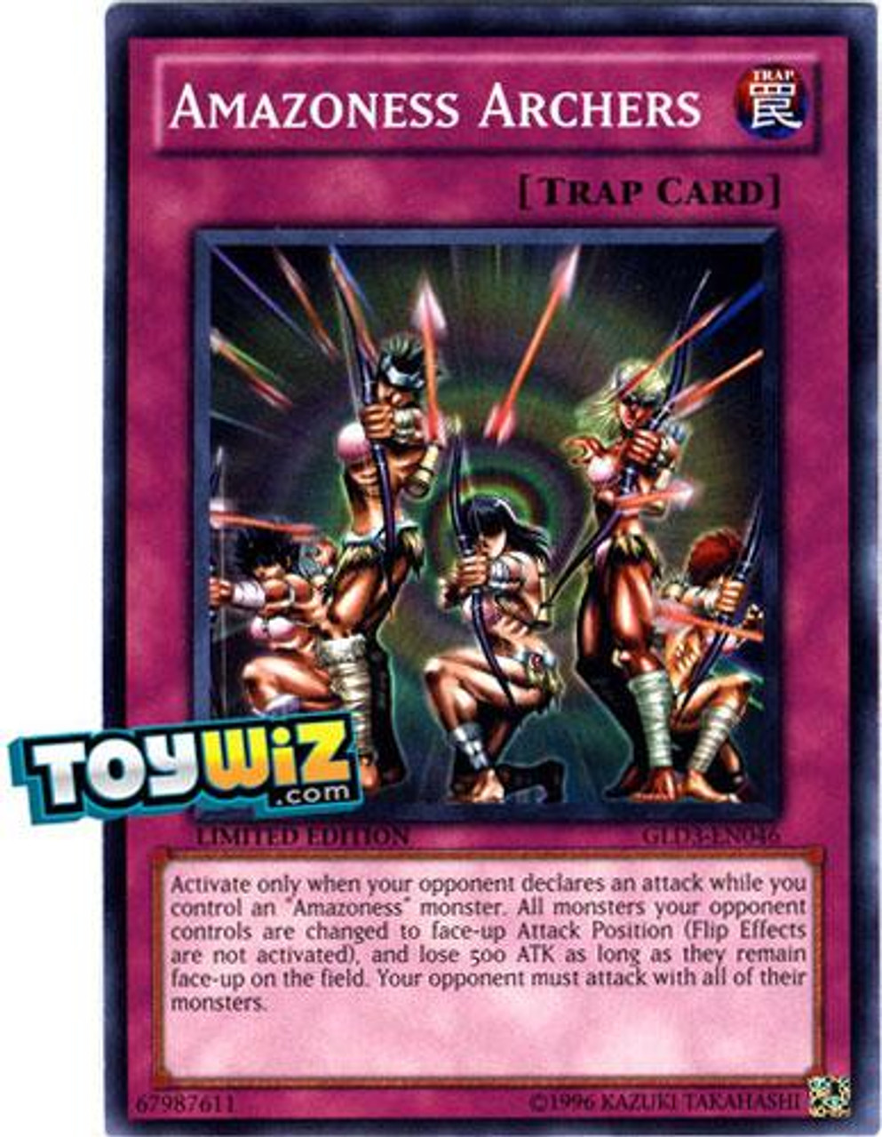 YuGiOh Gold Series 3 2010 Common Amazoness Archers GLD3-EN046